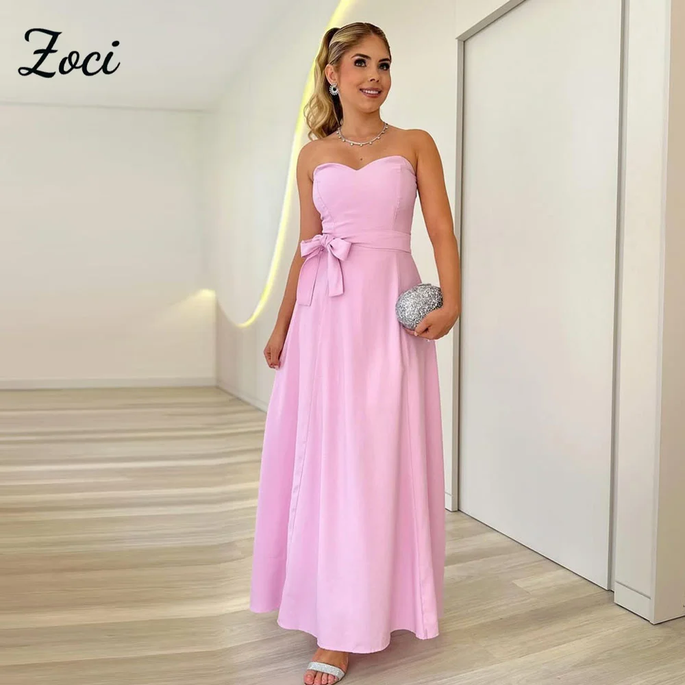 Zoci Sweetheart Pink A Line Prom Dresses Customized Draped A Line Bow Evening Party Gowns Women Formal Occasion Party Dress
Zoci Sweetheart Pink A Line Prom Dresses Customized Draped A Line Bow Evening Party Gowns Women Formal Occasion Party Dress