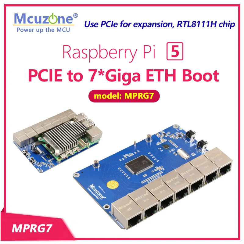 MPRG7, плата Raspberry Pi 5 PCIE до 7xGiga Ethernet, драйвер бесплатно с ОС RPi и OpenWRT, поддержка Ubuntu, маршрутизатор
MPRG7, плата Raspberry Pi 5 PCIE до 7xGiga Ethernet, драйвер бесплатно с ОС RPi и OpenWRT, поддержка Ubuntu, маршрутизатор