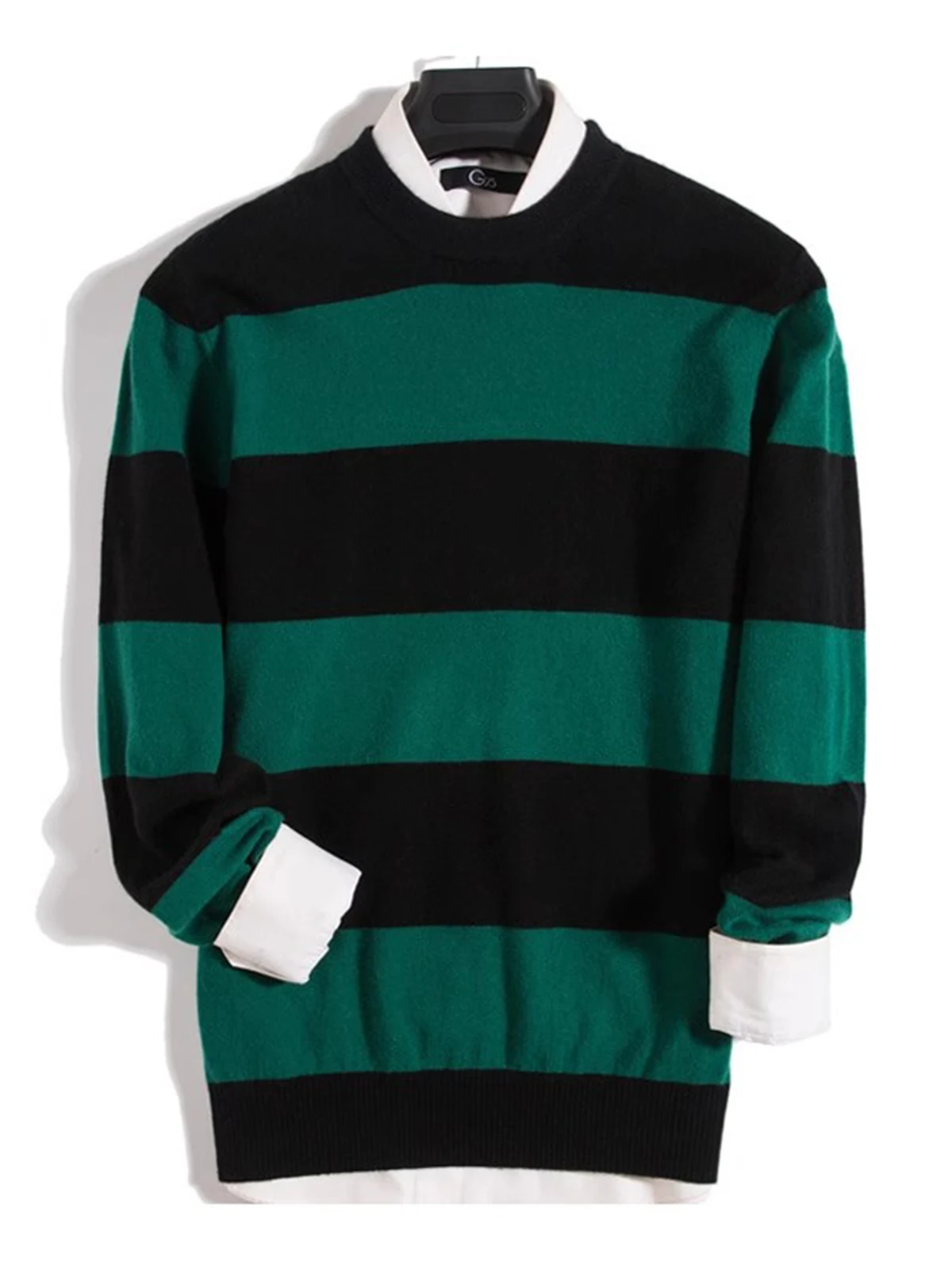 Осенне-зимний пуловер с круглым вырезом, кашемировый свитер, мужской 100% чистый кашемир, повседневный свитер в широкую полоску, мужской свитер
Осенне-зимний пуловер с круглым вырезом, кашемировый свитер, мужской 100% чистый кашемир, повседневный свитер в широкую полоску, мужской свитер