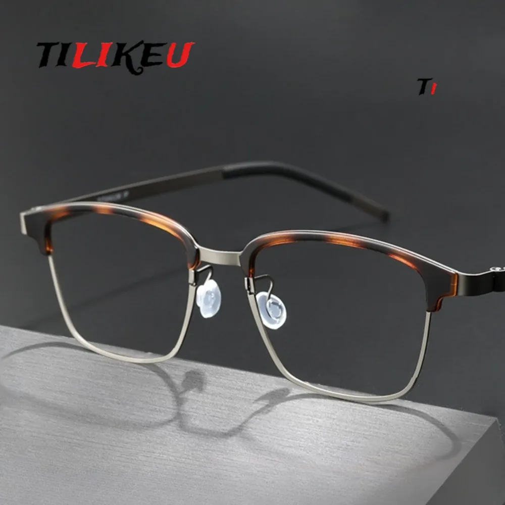 Denmark Brand Designer Retro Titanium Glasses Frame Men Ultra-light Square Eyeglasses Full Frame Business Screwless Eyewear 9835
Denmark Brand Designer Retro Titanium Glasses Frame Men Ultra-light Square Eyeglasses Full Frame Business Screwless Eyewear 9835