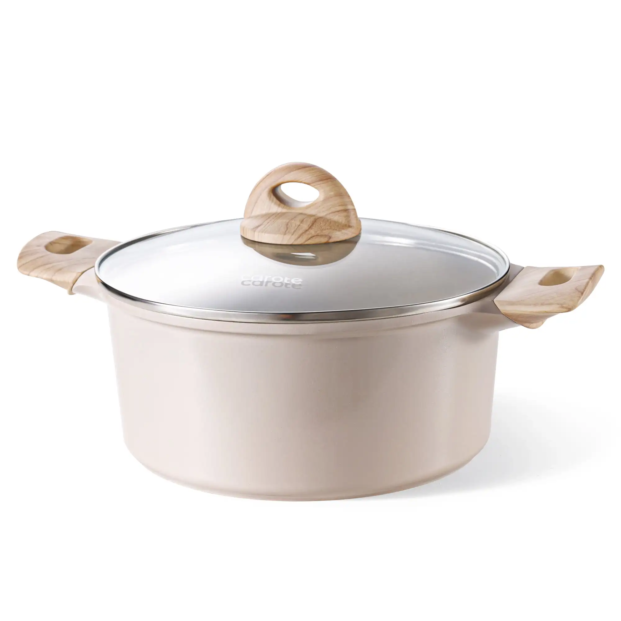 Non Stick Ceramic Dutch Oven, Non Toxic Stockpot with Lid, Easy to Clean, All Stoves Compatible, 4.8QT, Taupe
Non Stick Ceramic Dutch Oven, Non Toxic Stockpot with Lid, Easy to Clean, All Stoves Compatible, 4.8QT, Taupe