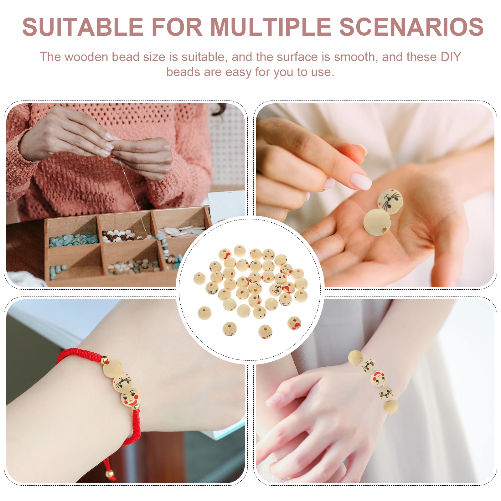 100pcs 20mm Smile Face Wooden Beads for DIY Crafts Jewellery Making Wood Bead Garland Bracelet Keyring Project
100pcs 20mm Smile Face Wooden Beads for DIY Crafts Jewellery Making Wood Bead Garland Bracelet Keyring Project