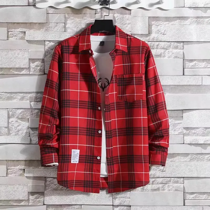 Loose Fit Long Sve Plaid irt Men's Workwear Casual Faion Summer irt Button Closure Stand Length Point Collar
Loose Fit Long Sve Plaid irt Men's Workwear Casual Faion Summer irt Button Closure Stand Length Point Collar