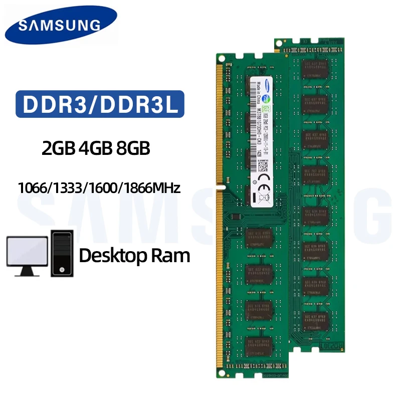 SAMSUNG DDR3L DDR3 RAM 2 ГБ 4 ГБ 8 ГБ 1600 МГц 1066 МГц 1333 МГц 1866 МГц Настольная память PC3-12800U PC3L-12800U DIMM 240 контактов 1,5 В 1,35 В
SAMSUNG DDR3L DDR3 RAM 2 ГБ 4 ГБ 8 ГБ 1600 МГц 1066 МГц 1333 МГц 1866 МГц Настольная память PC3-12800U PC3L-12800U DIMM 240 контактов 1,5 В 1,35 В