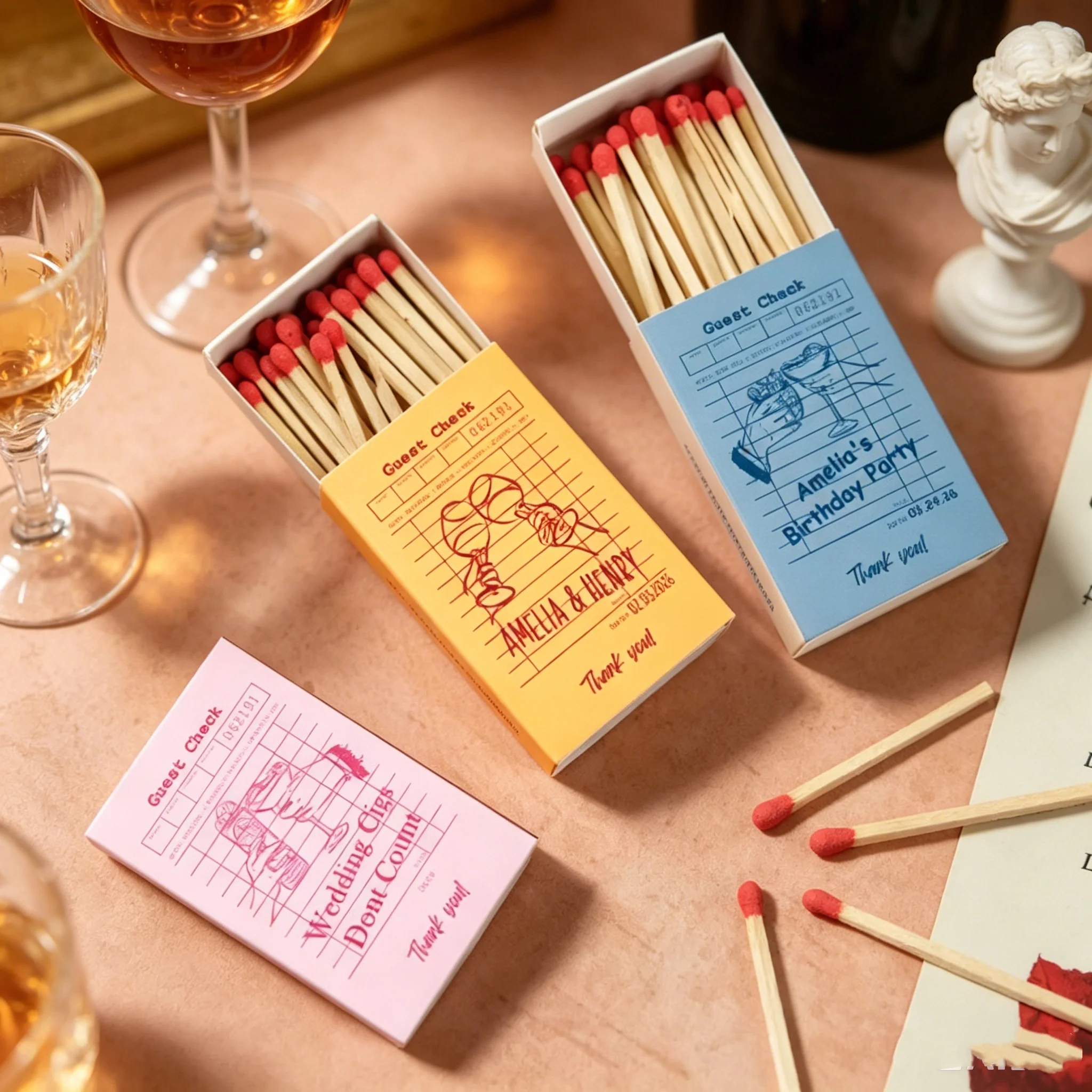 Perfection Guest Check Matchboxes, Vintage guest favors for wedding/Birthday/Bachelorette,Retro Party Keepsake, Decorations Bulk
Perfection Guest Check Matchboxes, Vintage guest favors for wedding/Birthday/Bachelorette,Retro Party Keepsake, Decorations Bulk