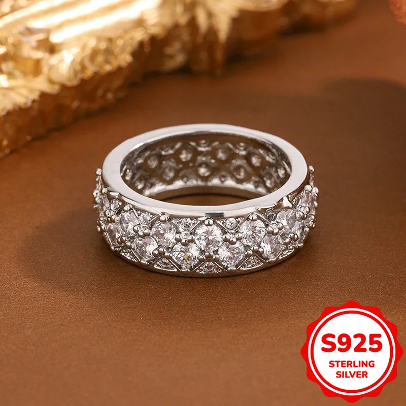 Модное и аутентичное кольцо из стерлингового серебра 925 пробы с четырьмя зубцами, круглое геометрическое кольцо для пары, женское подарочное ювелирное изделие на День святого Валентина
Модное и аутентичное кольцо из стерлингового серебра 925 пробы с четырьмя зубцами, круглое геометрическое кольцо для пары, женское подарочное ювелирное изделие на День святого Валентина