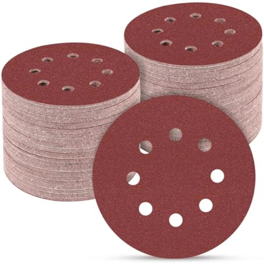 100 PCS 5 Inch Sanding Discs 120 Grit, Round Hook and Loop Sandpaper for Random Orbital Sander
100 PCS 5 Inch Sanding Discs 120 Grit, Round Hook and Loop Sandpaper for Random Orbital Sander
