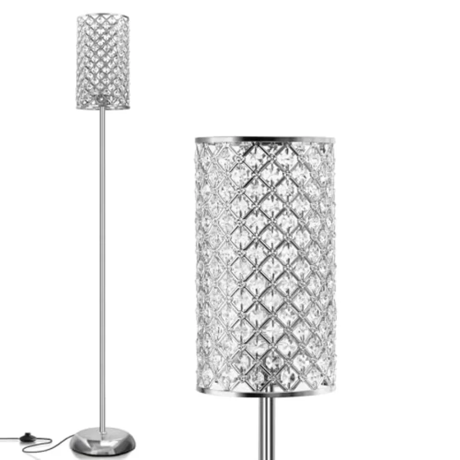 Crystal Floor Lamp, Elegant Standing Lamp Modern Floor Lamp Finish Tall Pole Lamp Accent Light with On/Off Feet Switch for Livi
Crystal Floor Lamp, Elegant Standing Lamp Modern Floor Lamp Finish Tall Pole Lamp Accent Light with On/Off Feet Switch for Livi