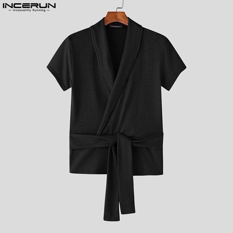INCERUN Men T Shirt Solid Color V Neck Short Sleeve Lace Up Casual Male Tee Tops 2025 Fashion Summer Men Clothing Streetwear
INCERUN Men T Shirt Solid Color V Neck Short Sleeve Lace Up Casual Male Tee Tops 2025 Fashion Summer Men Clothing Streetwear