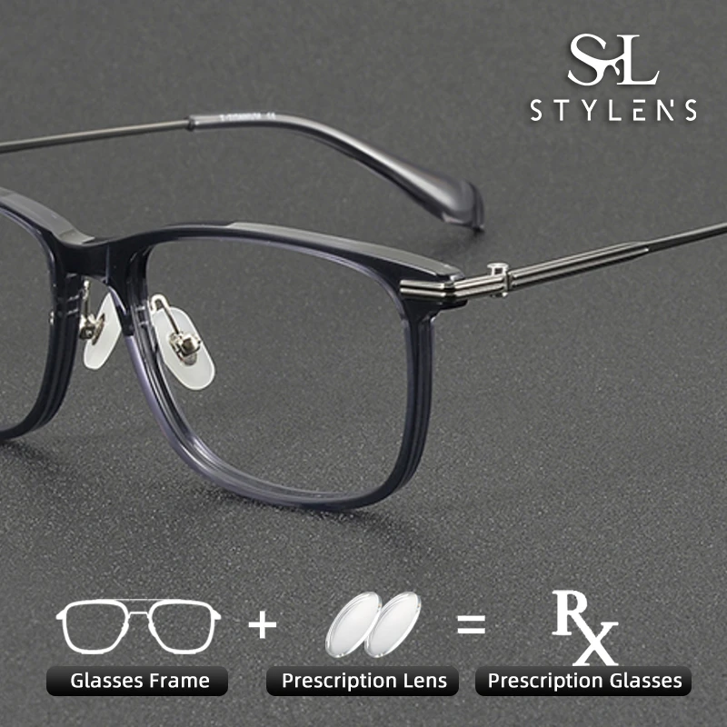 STYLENS индивидуальные очки из чистого титана для мужчин и женщин, прогрессивные очки с защитой от синего света, очки для близорукости по рецепту 90006 
STYLENS индивидуальные очки из чистого титана для мужчин и женщин, прогрессивные очки с защитой от синего света, очки для близорукости по рецепту 90006