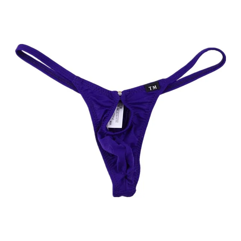 Men's Ice Silk G-string, Low-rise Hollow Out T-back with Metal Ring, Elastic Thin Strap Underwear
Men's Ice Silk G-string, Low-rise Hollow Out T-back with Metal Ring, Elastic Thin Strap Underwear