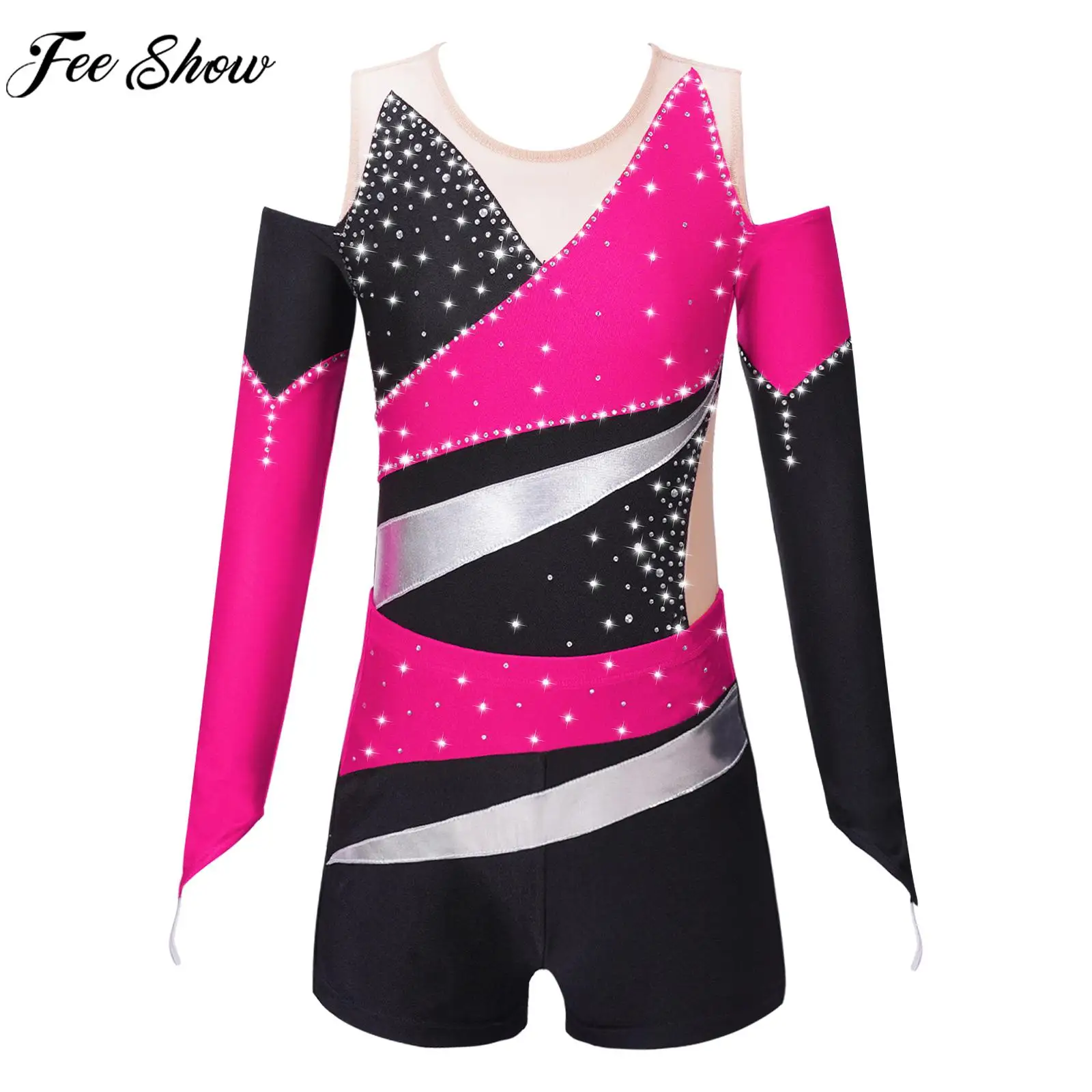 Girls Ballet Dance Rhythmic Gymnastics Leotard Figure Skating Costume Long Sleeve Shiny Rhinestone Bodysuit with Shorts Outfits
Girls Ballet Dance Rhythmic Gymnastics Leotard Figure Skating Costume Long Sleeve Shiny Rhinestone Bodysuit with Shorts Outfits