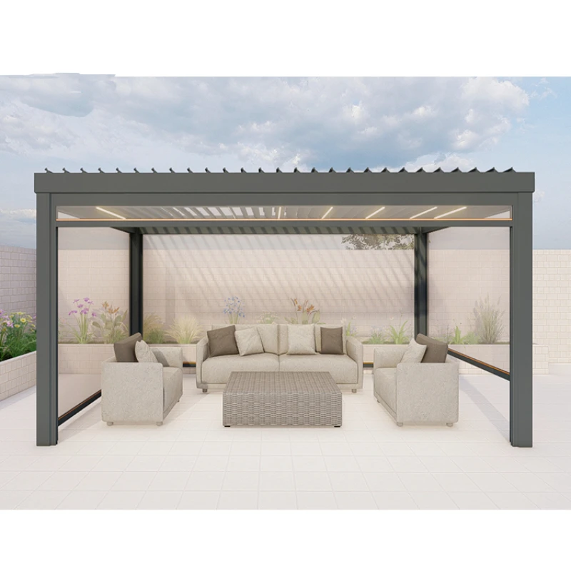 Outdoor Gazebo Electric Modern Pergola Aluminum Customized Waterproof Louvered Top For Shade
Outdoor Gazebo Electric Modern Pergola Aluminum Customized Waterproof Louvered Top For Shade