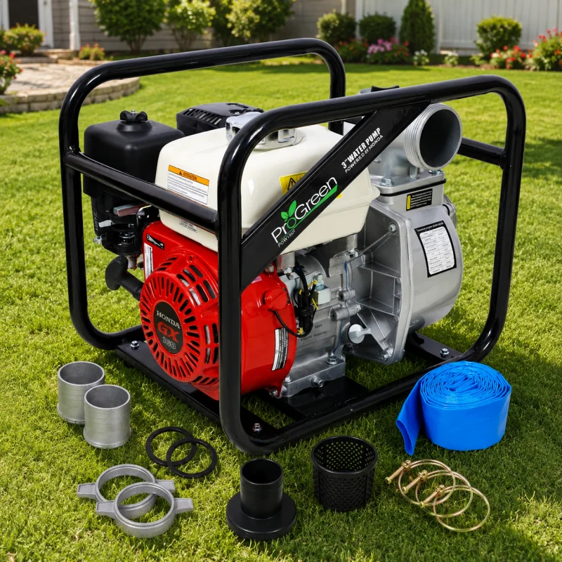 3 Inch Gas Powered Water Pump 264 GPM High Flow Transfer Pump Honda GX160 163cc Engine with 25FT Flat Hose and NPT Coupler
3 Inch Gas Powered Water Pump 264 GPM High Flow Transfer Pump Honda GX160 163cc Engine with 25FT Flat Hose and NPT Coupler