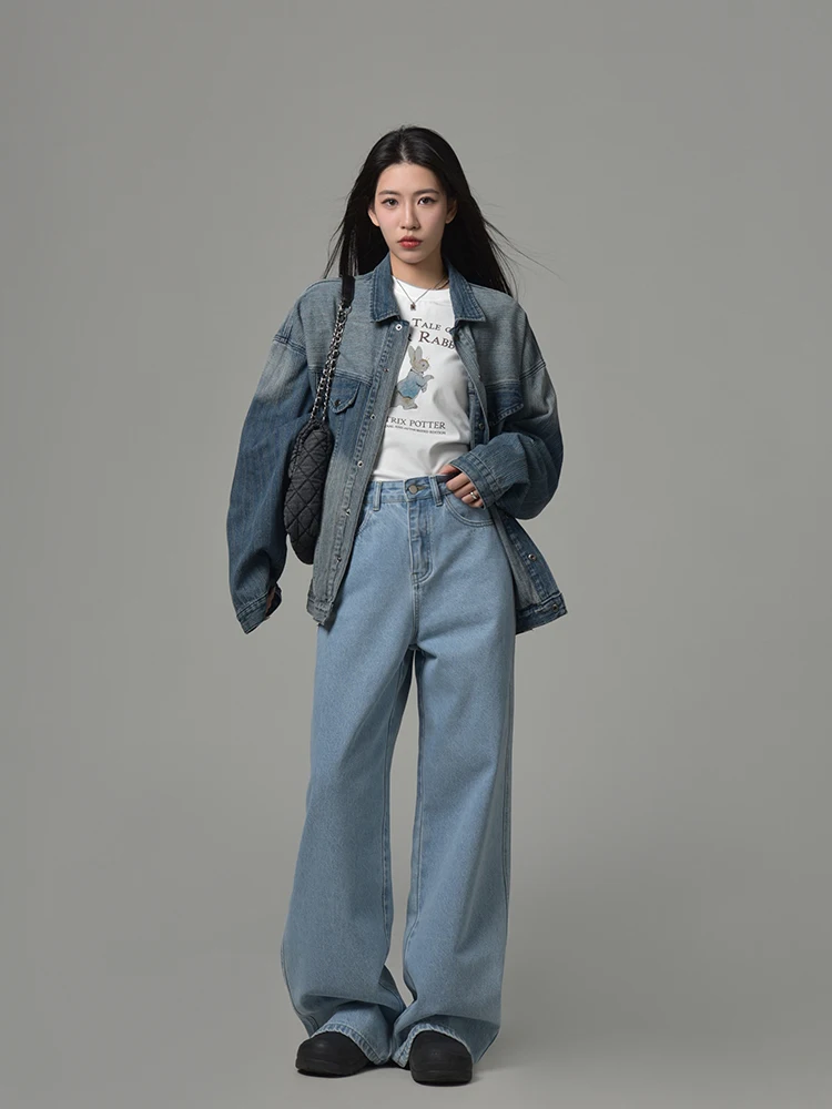 Blue Denim Jaet Women's Soft Structured Spring Coat Cotton Blend Long Sve Button up Casual Commute Sle Outerwear
Blue Denim Jaet Women's Soft Structured Spring Coat Cotton Blend Long Sve Button up Casual Commute Sle Outerwear