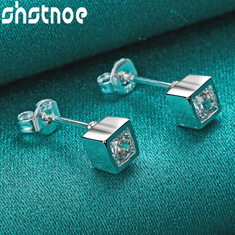 Fine 925 Sterling Silver AAA Zircon Square Stud Earrings Fashion Jewelry Accessories For Women Engagement Wedding Birthday Party
Fine 925 Sterling Silver AAA Zircon Square Stud Earrings Fashion Jewelry Accessories For Women Engagement Wedding Birthday Party
