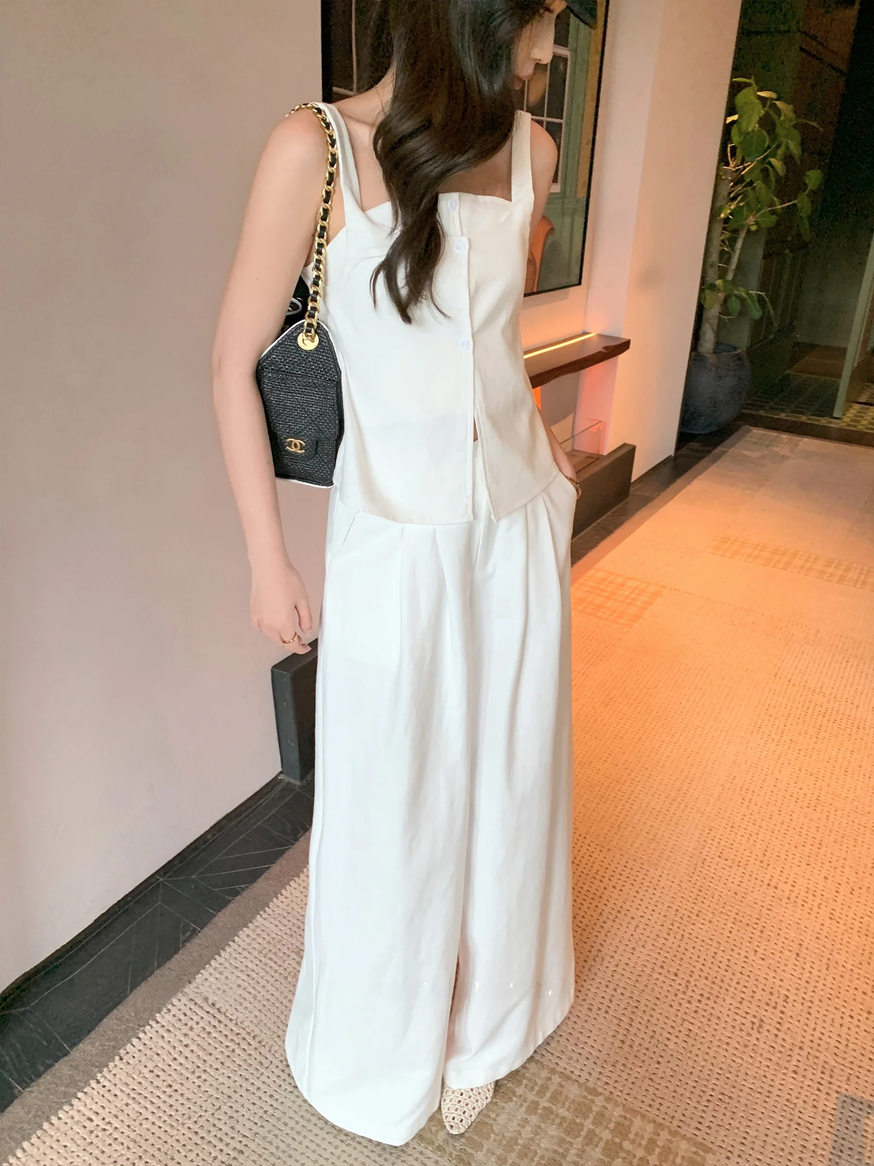 Sam Seoi High Waist Slimming Casual Pants Wide Leg Floor Length Women's Spring Fashion Elegant Trousers Ladies' Casual Wear
Sam Seoi High Waist Slimming Casual Pants Wide Leg Floor Length Women's Spring Fashion Elegant Trousers Ladies' Casual Wear
