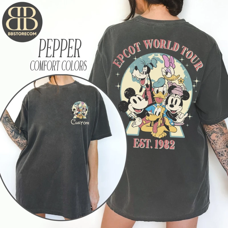 Рубашка Epcot в стиле ретро с Микки и друзьями Диснея, рубашка Epcot Disney, рубашка для путешествий Disney, рубашки для семьи Disney 2025 года с индивидуальным именем
Рубашка Epcot в стиле ретро с Микки и друзьями Диснея, рубашка Epcot Disney, рубашка для путешествий Disney, рубашки для семьи Disney 2025 года с индивидуальным именем