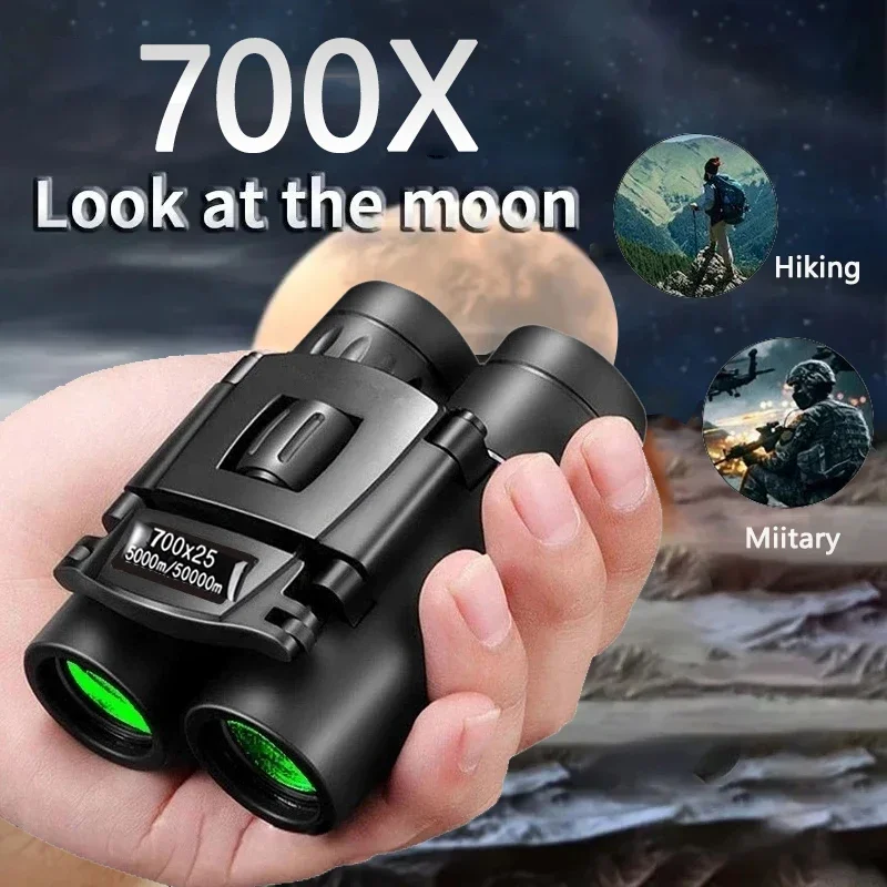 700x25 HD Zoom Portable Powerful Binoculars Long Range BAK4 Telescope Jumelles Folding FMC Binoculars for Hunting Camping Travel
700x25 HD Zoom Portable Powerful Binoculars Long Range BAK4 Telescope Jumelles Folding FMC Binoculars for Hunting Camping Travel
