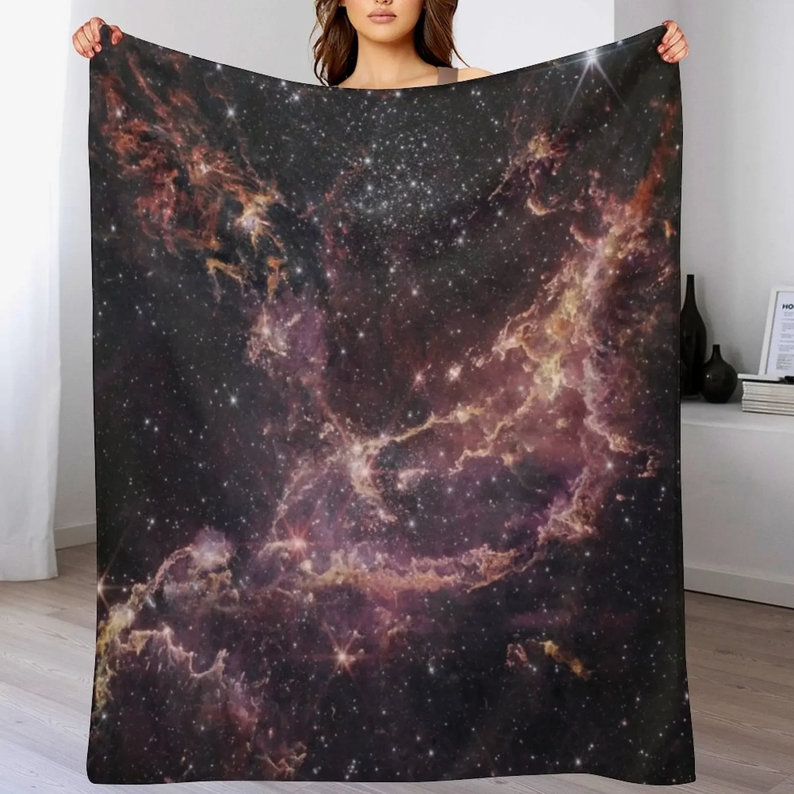NASA's James Webb Space Telescope Small Magellanic Cloud NGC 346 Picture Throw Blanket Soft Travel Blankets
NASA's James Webb Space Telescope Small Magellanic Cloud NGC 346 Picture Throw Blanket Soft Travel Blankets