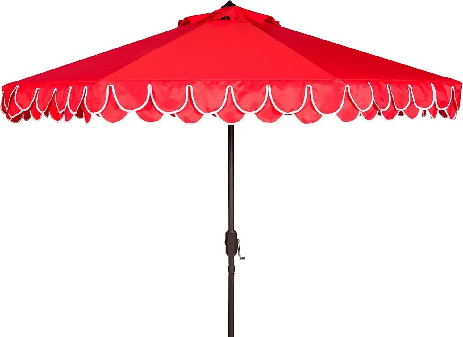 9ft Outdoor Patio Umbrella, Round, Valance, Red & White Trim, Auto Crank Tilt, UV Resistant for Deck, Backyard, Poolside (PAT800
9ft Outdoor Patio Umbrella, Round, Valance, Red & White Trim, Auto Crank Tilt, UV Resistant for Deck, Backyard, Poolside (PAT800