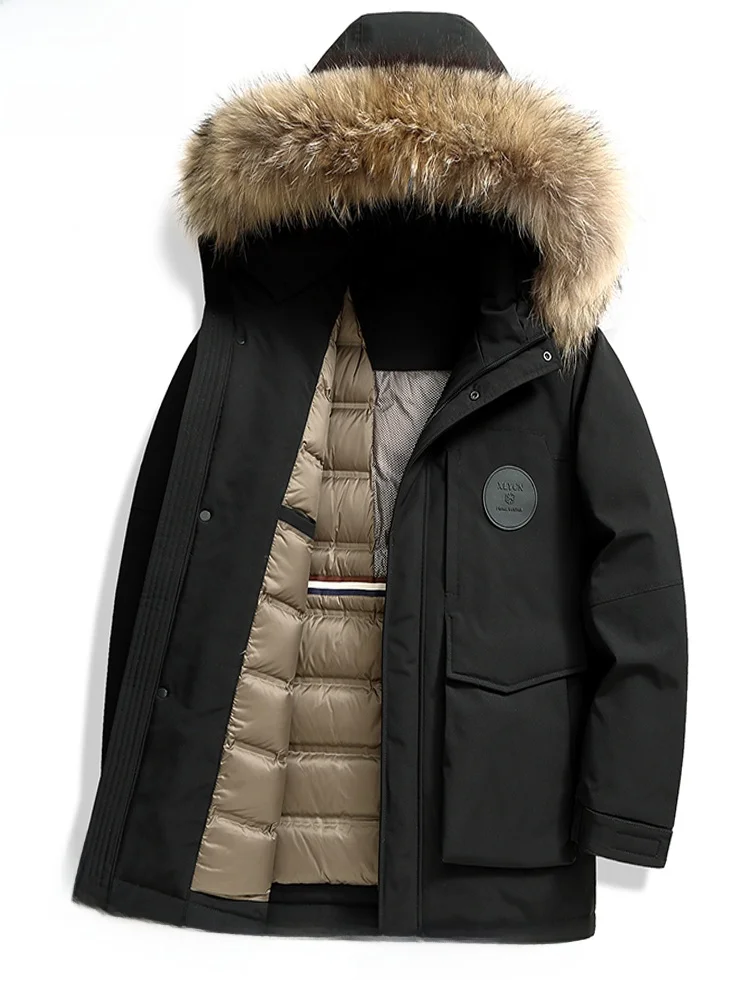 Мужская парка с капюшоном на пуху, повседневное зимнее пальто со съемным меховым воротником, легкий полиэстер, нейлон Cosite ...
Мужская парка с капюшоном на пуху, повседневное зимнее пальто со съемным меховым воротником, легкий полиэстер, нейлон Cosite ...