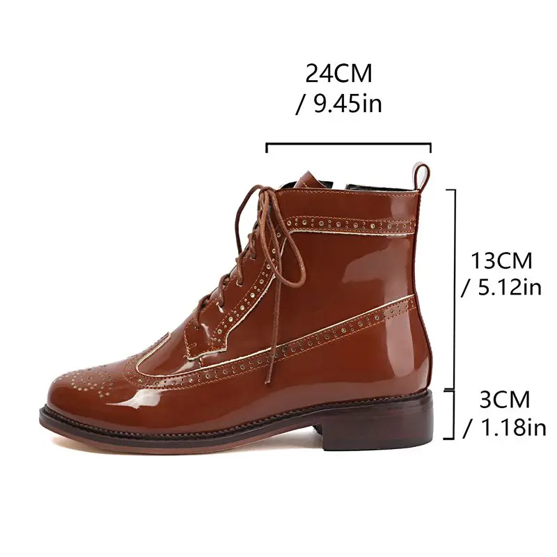Girseaby 2025 Shiny Women Ankle Boots Round Toe Block Heels 3.5cm Zipper Lace Up Large Size 46 47 48 British Style Summer Bota
Girseaby 2025 Shiny Women Ankle Boots Round Toe Block Heels 3.5cm Zipper Lace Up Large Size 46 47 48 British Style Summer Bota