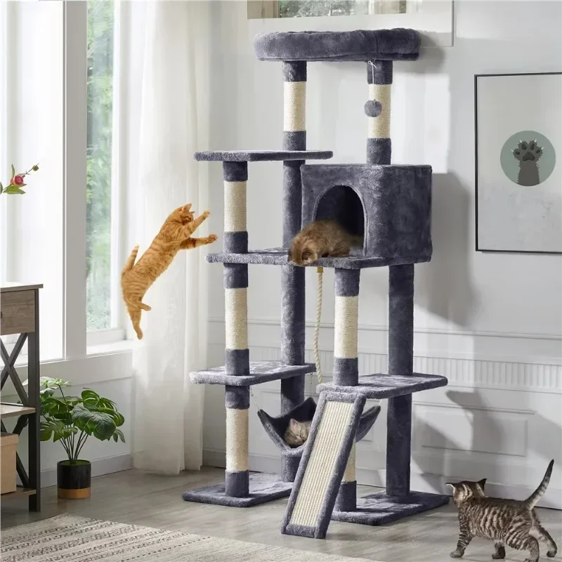 Gray multi-layer luxury large platform four seasons universal cat climbing frame
Gray multi-layer luxury large platform four seasons universal cat climbing frame