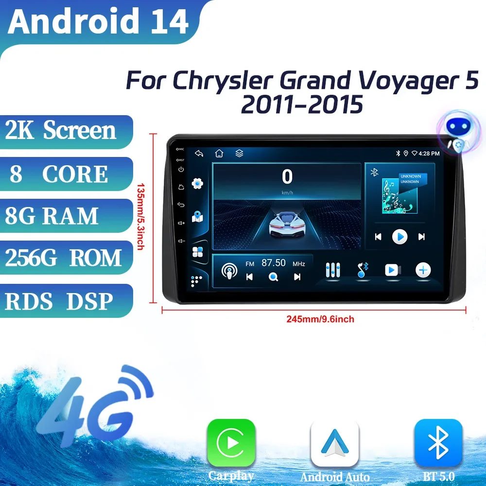 Автомобильный радиоприемник с ОС Android для Chrysler Grand Voyager 5 2011-2015 4G GPS беспроводной мультимедийный Carplay стерео экран сенсорная система
Автомобильный радиоприемник с ОС Android для Chrysler Grand Voyager 5 2011-2015 4G GPS беспроводной мультимедийный Carplay стерео экран сенсорная система