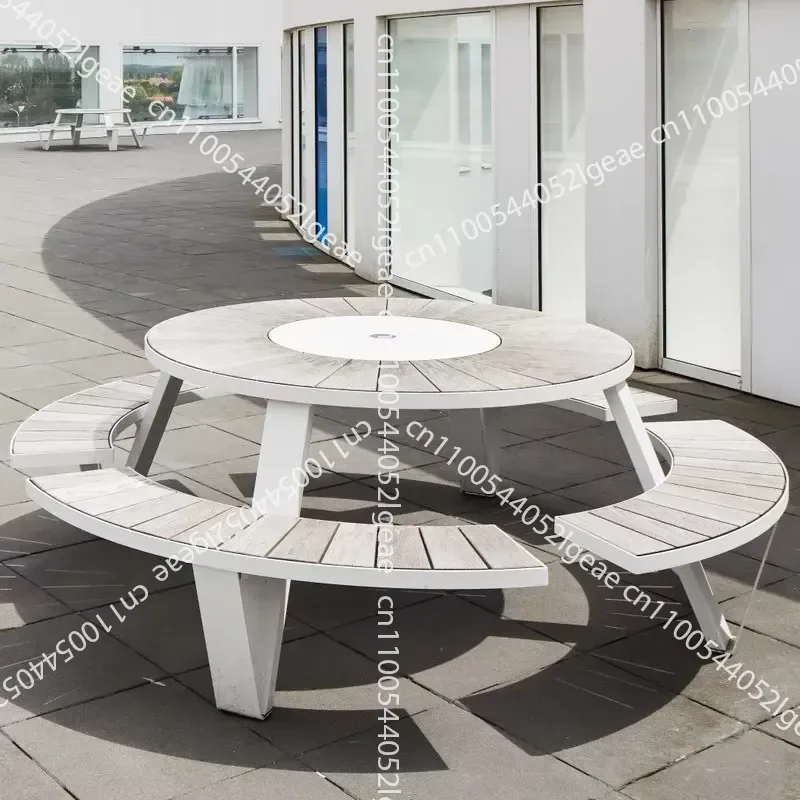 Ultra-simple Modern Aluminum Alloy Outdoor Table and Chair Set, Stable Design, with Umbrella Holes
Ultra-simple Modern Aluminum Alloy Outdoor Table and Chair Set, Stable Design, with Umbrella Holes