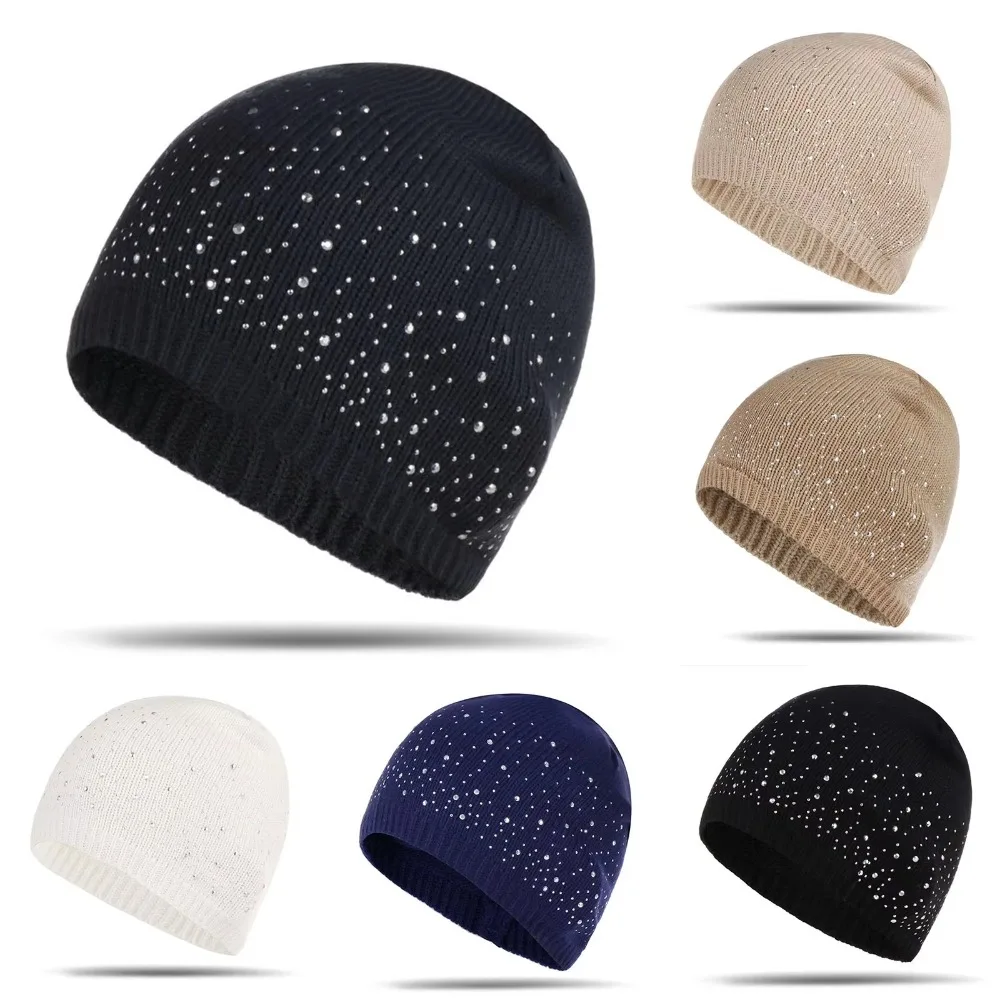 Casual Stylish & Shiny Women Knitted Cap Rhinestone Decor Warm Knitted Hat Soft Stretchy Beanies Hat Unisex
Casual Stylish & Shiny Women Knitted Cap Rhinestone Decor Warm Knitted Hat Soft Stretchy Beanies Hat Unisex