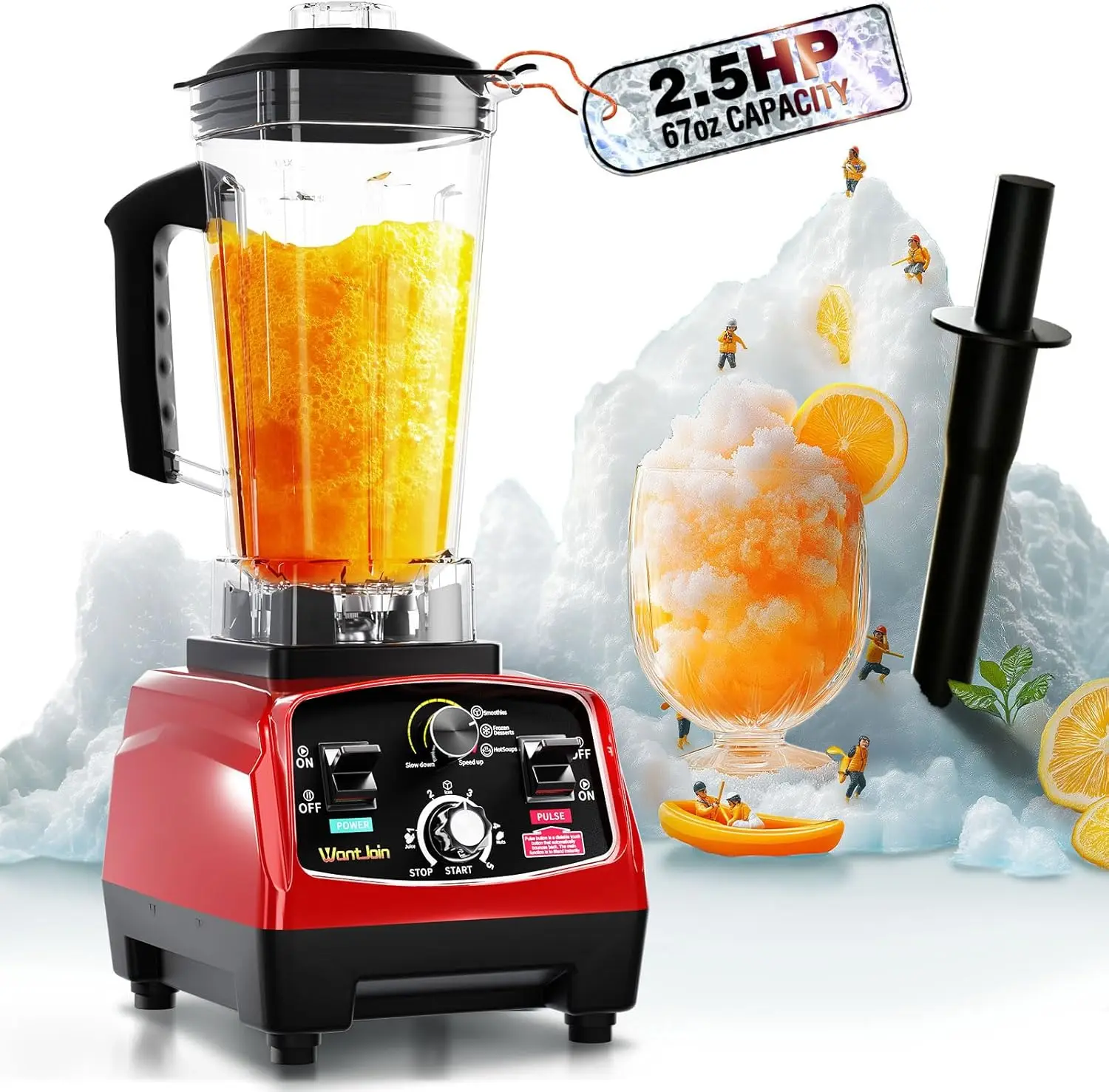 Large Capacity Commercial Blender with 2.5 HP Motor, 15 Speeds, 30000 RPM, 1-5min Timer for Kitchen, Smoothie, Catering
Large Capacity Commercial Blender with 2.5 HP Motor, 15 Speeds, 30000 RPM, 1-5min Timer for Kitchen, Smoothie, Catering