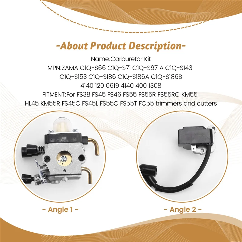 HRBAJ-катушка зажигания карбюратора для STIHL Fs55 Fs38 Fs55r Km55 Fs45 Fs46 комплект триммера газонокосилка карбюратор
HRBAJ-катушка зажигания карбюратора для STIHL Fs55 Fs38 Fs55r Km55 Fs45 Fs46 комплект триммера газонокосилка карбюратор