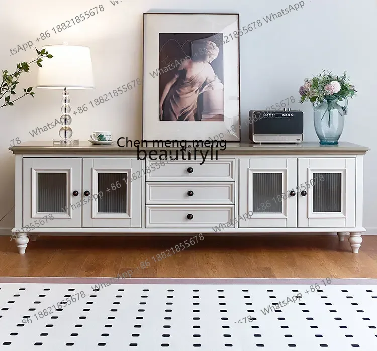 American light luxury solid wood cream wind TV cabinet, living room high style, coffee table combination TV cabinet
American light luxury solid wood cream wind TV cabinet, living room high style, coffee table combination TV cabinet