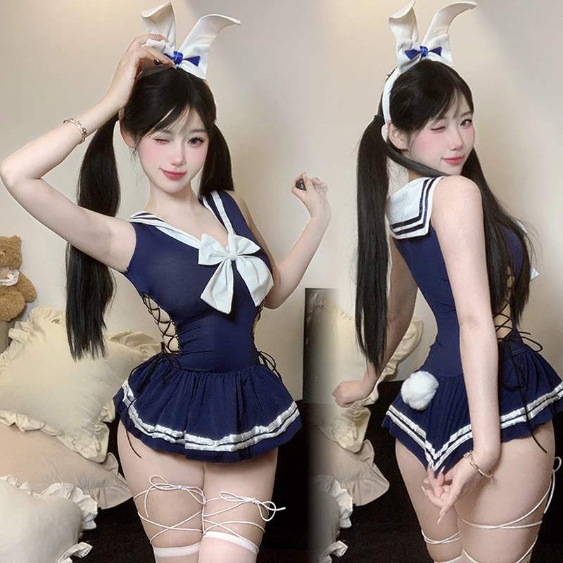 Anime Student Sailor Uniform Rabbit Girl Sweet Dress Pajamas Sexy Lingerie Temptation Outfits Erotic Halloween Cosplay Costumes
Anime Student Sailor Uniform Rabbit Girl Sweet Dress Pajamas Sexy Lingerie Temptation Outfits Erotic Halloween Cosplay Costumes