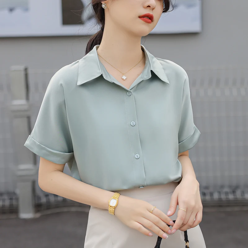Casual Women Solid Short Sleeve Shirts New Japanese Fashion Summer Female Blouses Casual Simple Clothes Tops For Lady Trendy
Casual Women Solid Short Sleeve Shirts New Japanese Fashion Summer Female Blouses Casual Simple Clothes Tops For Lady Trendy
