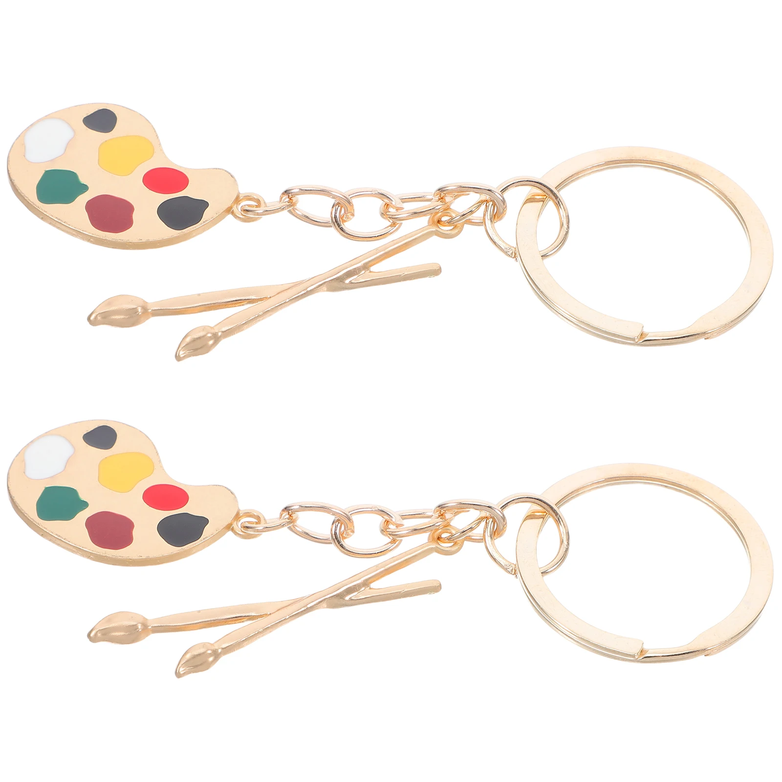 2 Pcs Palette Keychain Mini Alloy Lightweight Portable Souvenir Backpack Charm Artist Keychains Paint Creative Design
2 Pcs Palette Keychain Mini Alloy Lightweight Portable Souvenir Backpack Charm Artist Keychains Paint Creative Design