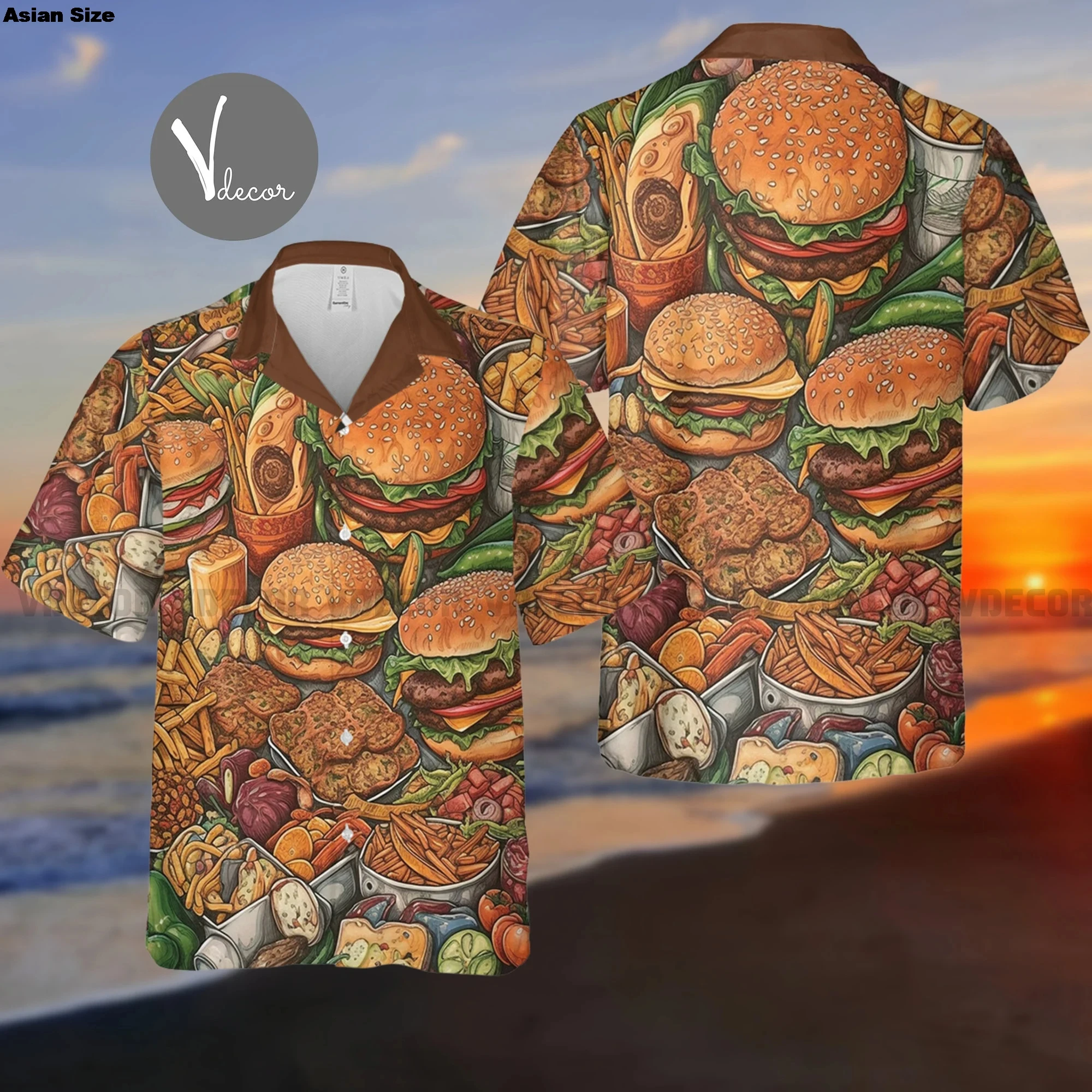 2025 Summer Men's Shirt Casual Short Sleeve Ice Cream Beer Burgers Pattern Print 3d Hawaii Shirt Male Clothing Beach Trip Shirts
2025 Summer Men's Shirt Casual Short Sleeve Ice Cream Beer Burgers Pattern Print 3d Hawaii Shirt Male Clothing Beach Trip Shirts
