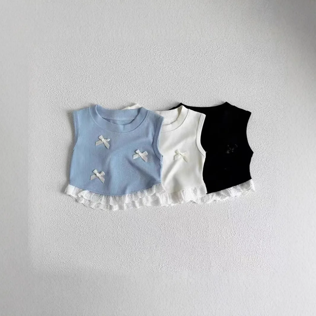 2025 Girls' Korean version bow vest summer outfit new children's sweet patchwork lace sleeveless T-shirt top
2025 Girls' Korean version bow vest summer outfit new children's sweet patchwork lace sleeveless T-shirt top