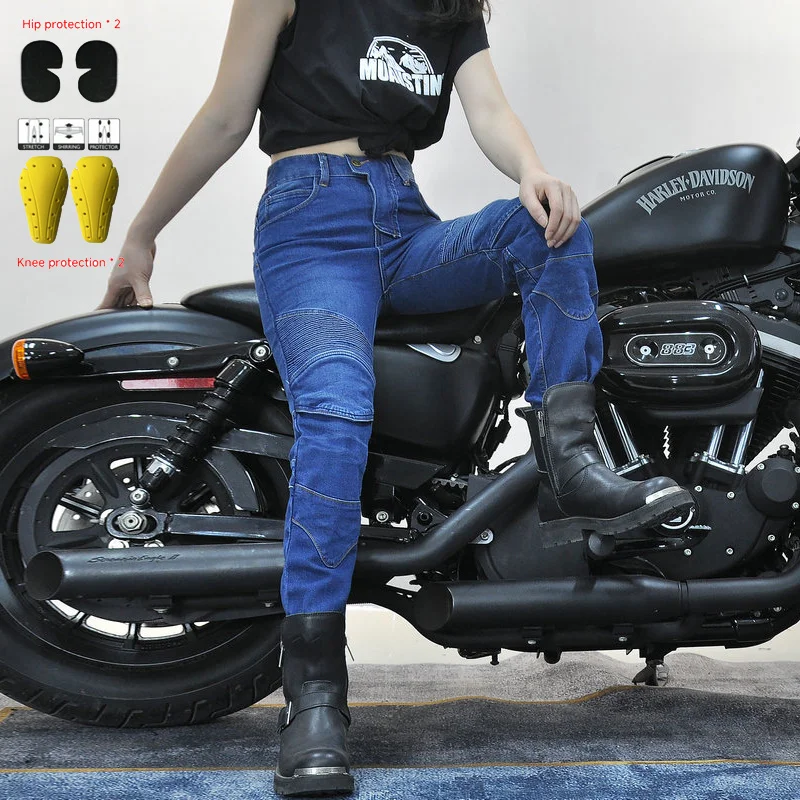 Women's Retro Stretch Motorcycle Jeans with Anti-Fall Protection Slim Riding Pants for Racing & Daily Commute High Elastic Denim
Women's Retro Stretch Motorcycle Jeans with Anti-Fall Protection Slim Riding Pants for Racing & Daily Commute High Elastic Denim