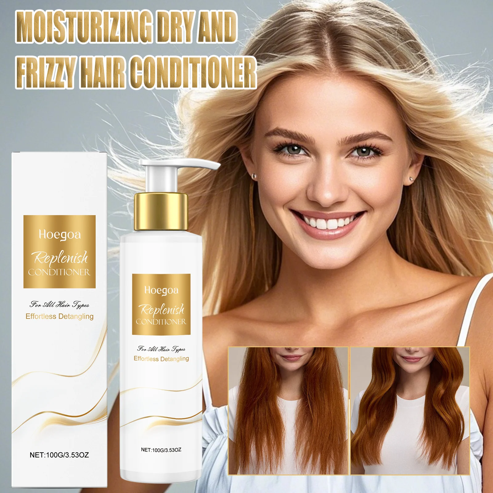 Conditioner for Dry Damaged Hair Repair Deep Conditioning Treatment Root Extract Gentle Hydrating Formula Frizz Free Shine
Conditioner for Dry Damaged Hair Repair Deep Conditioning Treatment Root Extract Gentle Hydrating Formula Frizz Free Shine