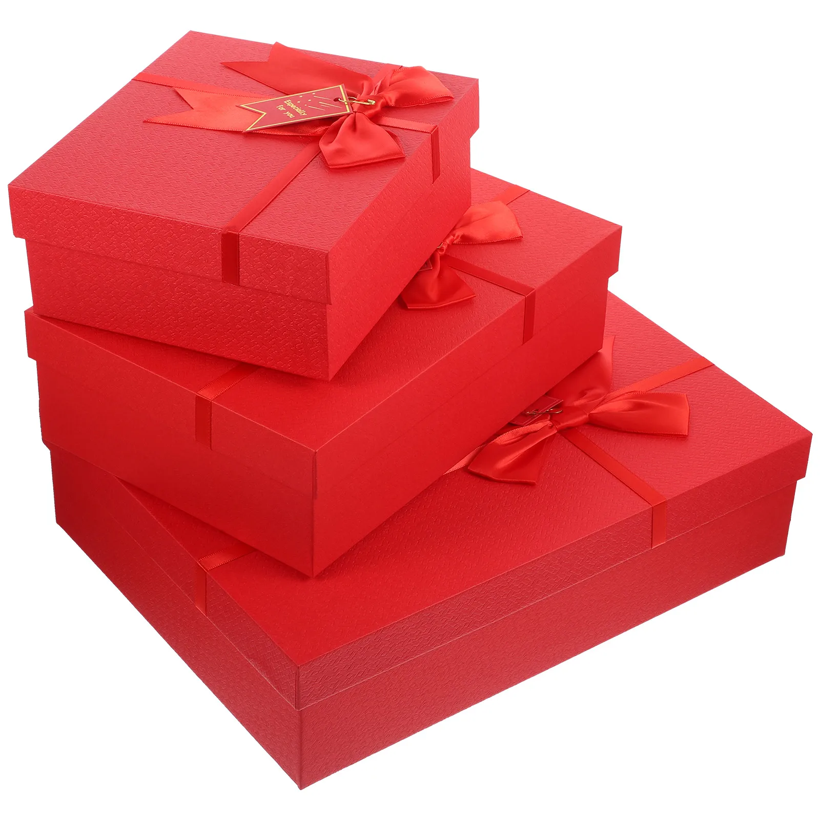 3 Pcs Gift Boxes Decorative Empty Boxes for Presents Red Color Smooth Edges Rounded Corners Portable Design Space Saving Candy
3 Pcs Gift Boxes Decorative Empty Boxes for Presents Red Color Smooth Edges Rounded Corners Portable Design Space Saving Candy