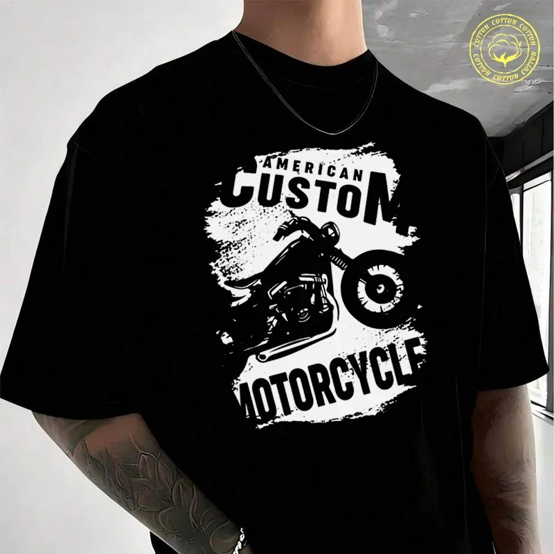 American Custom Racing Men's Moto T-Shirt Fashionable Casual Street Style Suitable For Travel And Sports Tee
American Custom Racing Men's Moto T-Shirt Fashionable Casual Street Style Suitable For Travel And Sports Tee