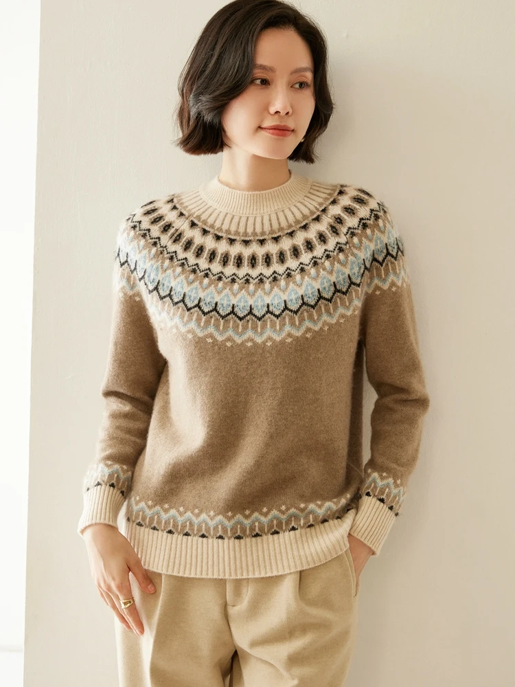 Classic Autumn Winter Women Sweater 100% Cashmere Elegant Female Knitted Pullover Light Luxury Long Sleeve Ladies Clothing Tops
Classic Autumn Winter Women Sweater 100% Cashmere Elegant Female Knitted Pullover Light Luxury Long Sleeve Ladies Clothing Tops