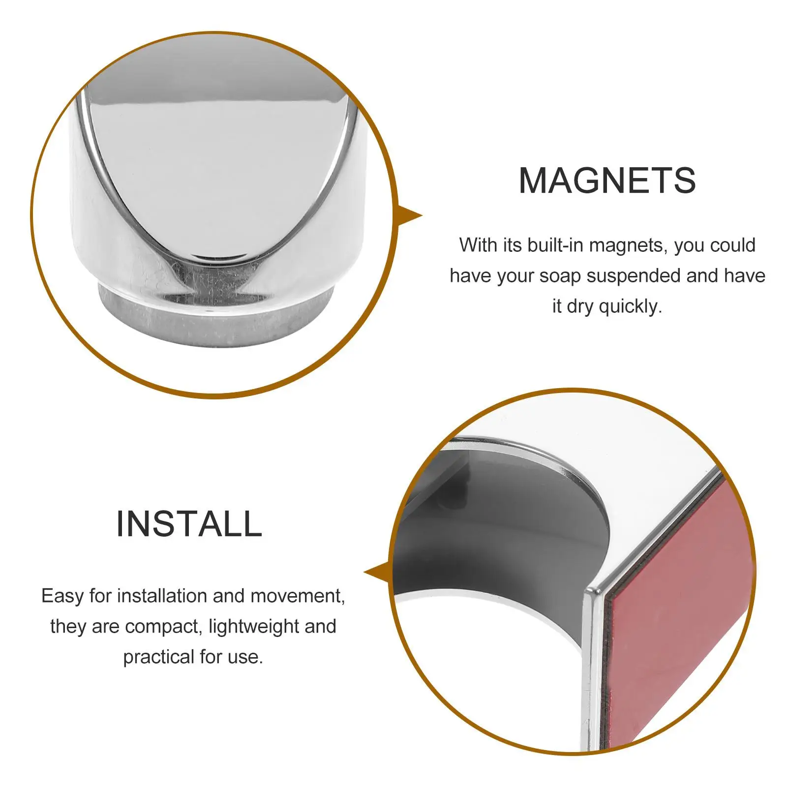 Electroplated Magnetic Holder Quick-To-Dry Soap Rack Quick Dry Suspension Rack Bathroom Wall Mount Non Toxic Home Goods 1Pc
Electroplated Magnetic Holder Quick-To-Dry Soap Rack Quick Dry Suspension Rack Bathroom Wall Mount Non Toxic Home Goods 1Pc