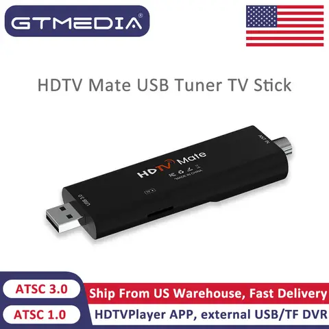 GTMEDIA HDTV Mate Sintonizzatore USB TV Stick ATSC3.0 ATSC1.0 Segnale digitale terrestre QAM-B Funziona con l'APP HDTVPlayer su Android 9.0+