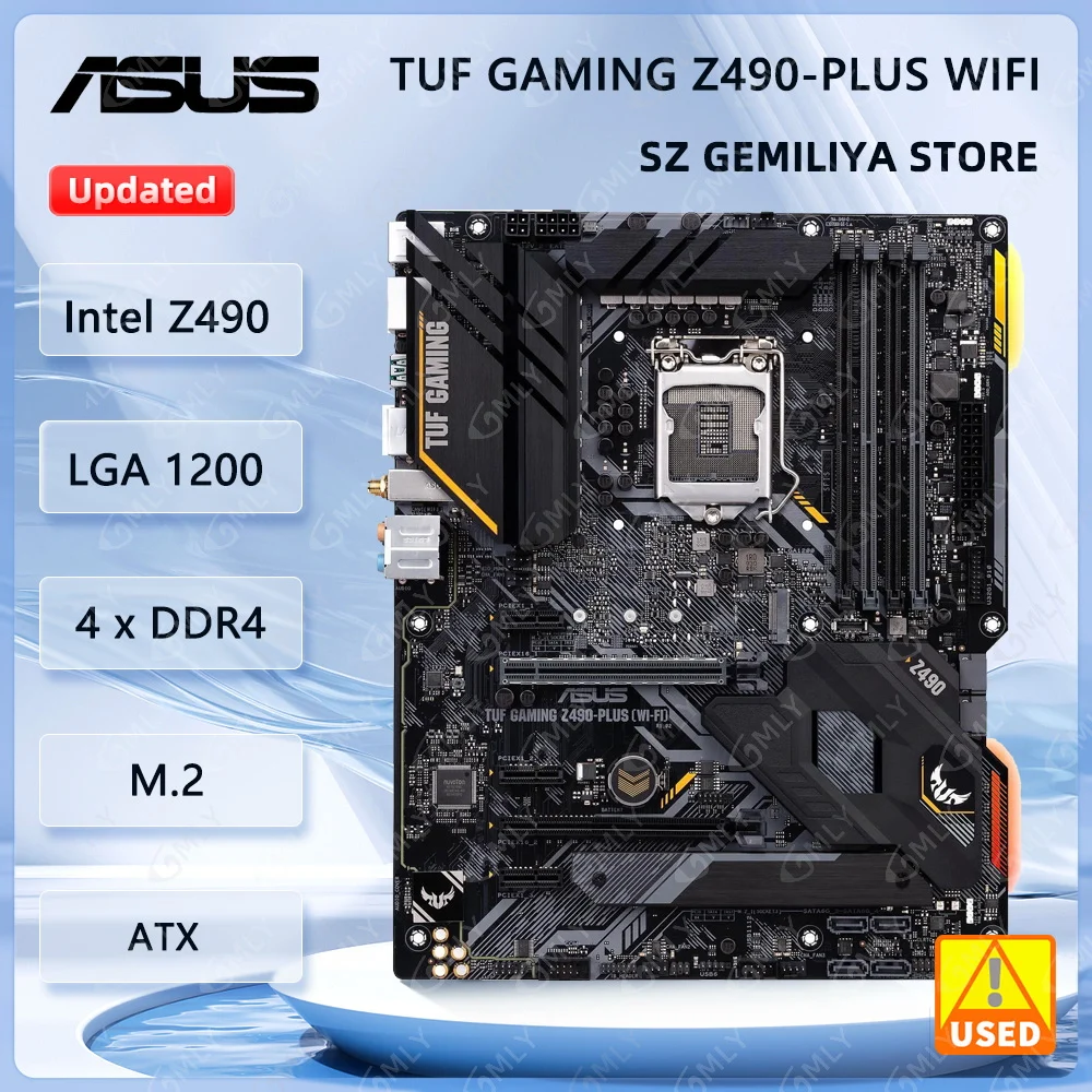 Материнская плата Asus TUF GAMING Z490-PLUS WIFI LGA 1200, поддержка Intel Z490 i3-10300 10500 10600 11600 11700 11900 процессора M.2 DDR4 128G
Материнская плата Asus TUF GAMING Z490-PLUS WIFI LGA 1200, поддержка Intel Z490 i3-10300 10500 10600 11600 11700 11900 процессора M.2 DDR4 128G