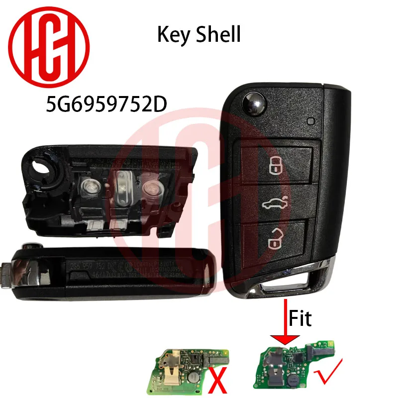 Remote Car Key Shell Case 2G6959752D For Volkswagen VW Golf Polo T-CROSS 2017-2021 Skoda Seat Hu162t 3Buttons Keyless Housing
Remote Car Key Shell Case 2G6959752D For Volkswagen VW Golf Polo T-CROSS 2017-2021 Skoda Seat Hu162t 3Buttons Keyless Housing