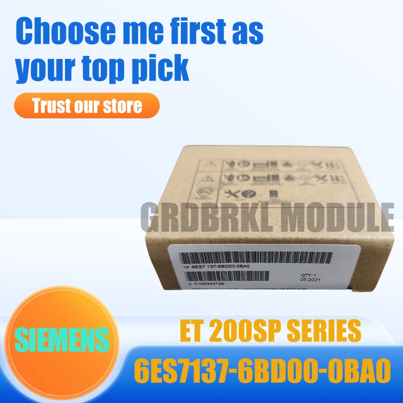 New Original SIEMENS 6ES7137-6BD00-0BA0 SIMATIC ET200SP Communication PLC Module
New Original SIEMENS 6ES7137-6BD00-0BA0 SIMATIC ET200SP Communication PLC Module