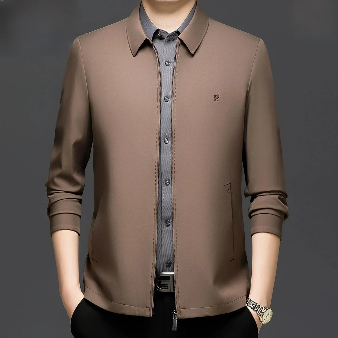 Pierre Cardin Men's Casual Collar Jaet Mid-Year Spring Autumn Color Busin Leisure Dad Clothes Outerwear Coat
Pierre Cardin Men's Casual Collar Jaet Mid-Year Spring Autumn Color Busin Leisure Dad Clothes Outerwear Coat